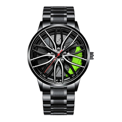 Montre Homme Sport Luxe – Quartz Acier Inoxydable Design Jante de Voiture FelizShop