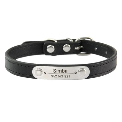 Collier Personnalisé pour Chien & Chat – Gravure Nom + Anti-Perte – Simili Cuir Rose (Taille S à L) 🚚 Livraison rapide en 8 à 12 jours ouvrés depuis la France FelizShop