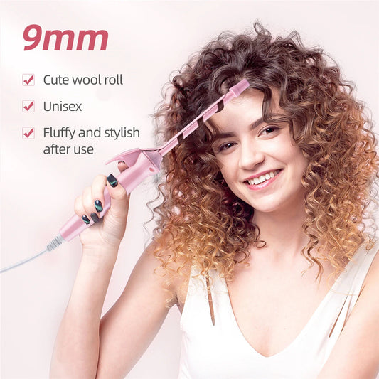 9mm Mini Hair Curling Iron Hair Curler Wand Professional Curly Tongs Ceramic Electric Salon Styling Tool Small Crimping Iron (🚚 Livraison rapide en 8 à 12 jours ouvrés depuis la France ) FelizShop