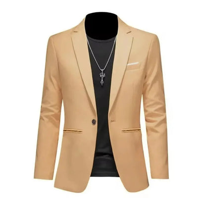 Veste de Costume Homme Tendance – Coupe Slim & Décontractée | Non Froissable, Bouton Unique🚚 Livraison rapide en 8 à 12 jours ouvrés depuis la France FelizShop
