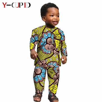 Ensemble Africain Garçon 2 Pièces – Chemise & Pantalon FelizShop