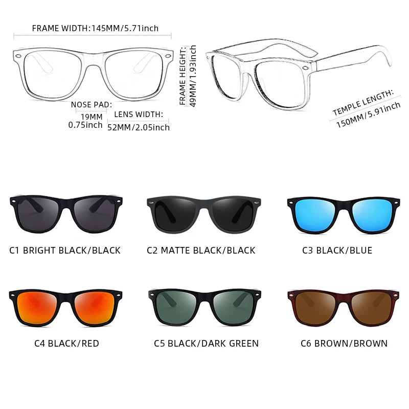 Lunettes de Soleil Rétro Polarisées – Style Carré Unisexe – Anti-Éblouissement & UV400🚚 Livraison rapide en 8 à 12 jours ouvrés depuis la France FelizShop