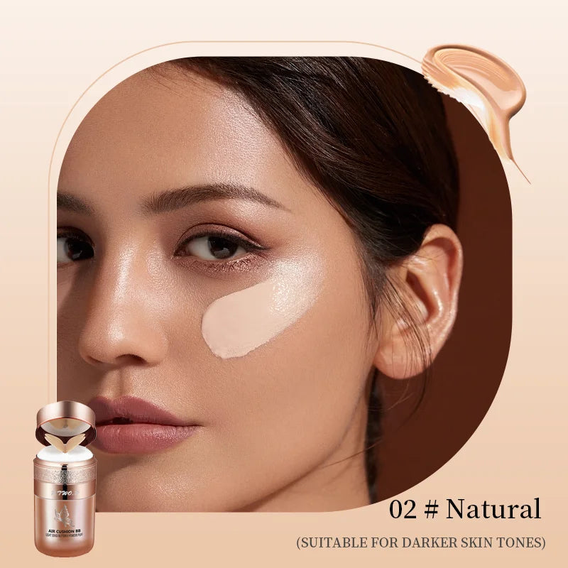 BB Cream Air Cushion – Fond de Teint Hydratant & Unifiant avec Houppette Papillon | Anti-Brillance, Waterproof & Éclaircissant🚚 Livraison rapide 5 à 10 jours ouvrés FelizShop