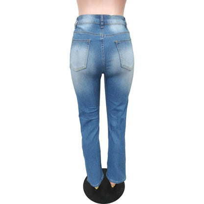 Hole Jeans Women Straight Pants Strecth High Strecth 2025 Streetwear Denims Washed Distressed Pockets Vintage Ripped Trousers
🚚Livraison gratuite rapide et sécurisé FR FelizShop