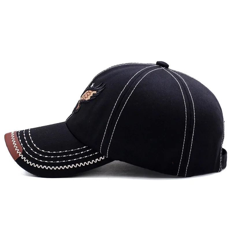 Casquette baseball homme & femme quatre saisons — Broderie aigle — Style coréen tendance — Casquette couple décontractée anti-UV🚚 Livraison rapide FelizShop