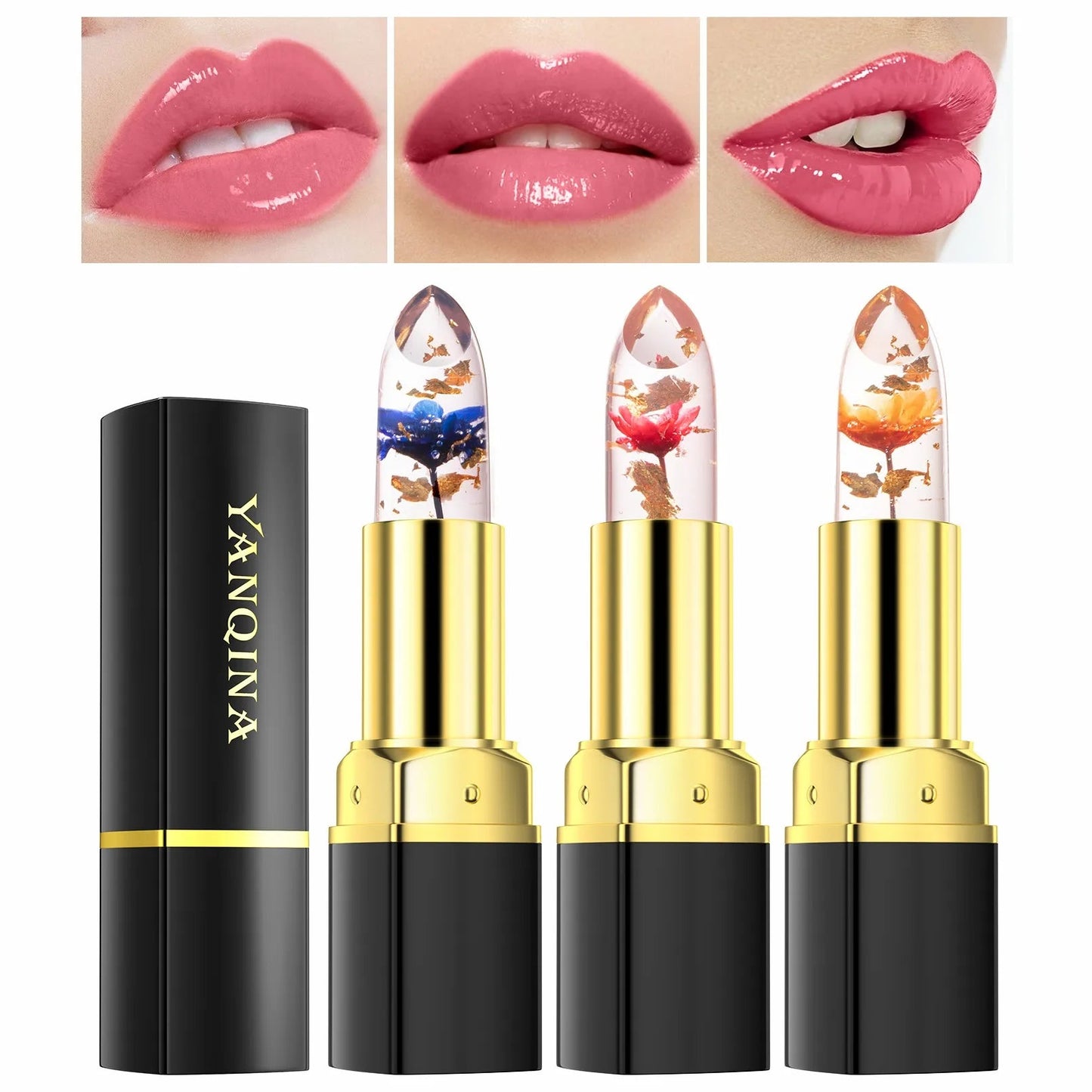 Baume à Lèvres Magique Fleur Cristal – Couleur Thermo-Réactive | Transparent, Longue Tenue & Ultra Hydratant🚚 Livraison rapide FelizShop