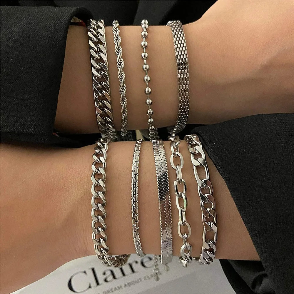 Bracelet Chaîne Cubaine en Acier Inoxydable 316L – Style Figaro Unisexe – Bijou Vintage & Tendance🚚 Livraison rapide en 8 à 12 jours ouvrés depuis la France FelizShop