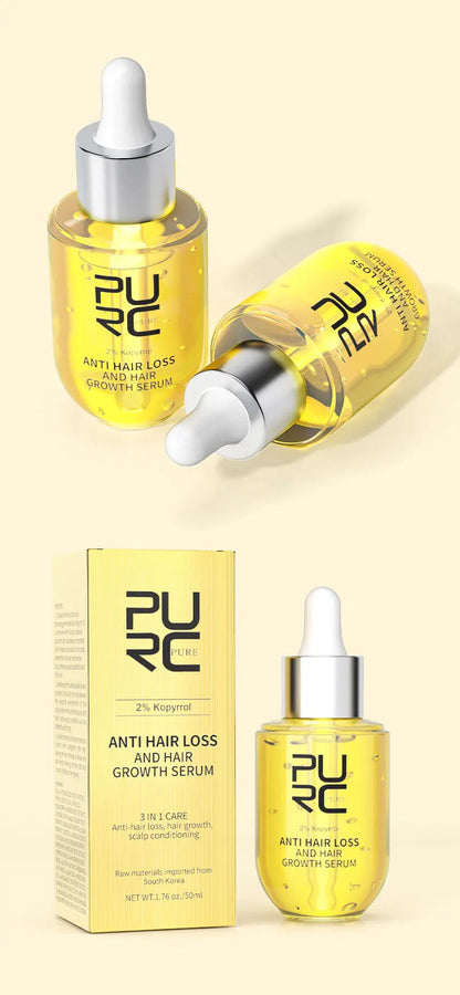 Sérum Capillaire PURC Biotine & Gingembre – Soin Réparateur & Hydratant – 35ml / 50ml🚚 Livraison rapide en 8 à 12 jours ouvrés depuis la France FelizShop