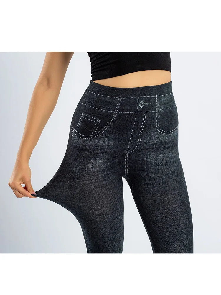 YRRETY – Leggings de sport femme effet jean, sans couture, extensibles et imprimés. Taille haute, parfaits pour l’été, le running, la salle de sport ou un look décontracté push-up.🚚Livraison gratuite rapide et sé FelizShop