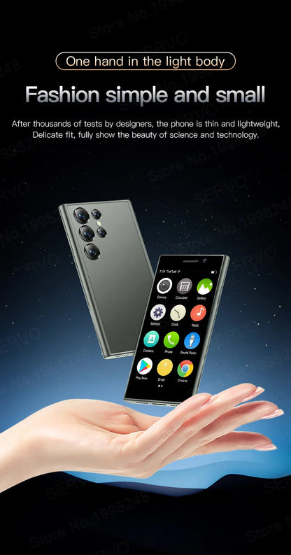 Smartphone mini original SERVO S24 – Téléphone portable 4G Android 10.0 avec reconnaissance faciale, GPS, écran 3", 2 Go RAM / 16 Go ROM, batterie 2000 mAh.🚚Livraison gratuite rapide et sécurisé FR FelizShop
