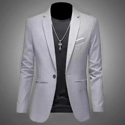 Veste de Costume Homme Tendance – Coupe Slim & Décontractée | Non Froissable, Bouton Unique🚚 Livraison rapide en 8 à 12 jours ouvrés depuis la France FelizShop