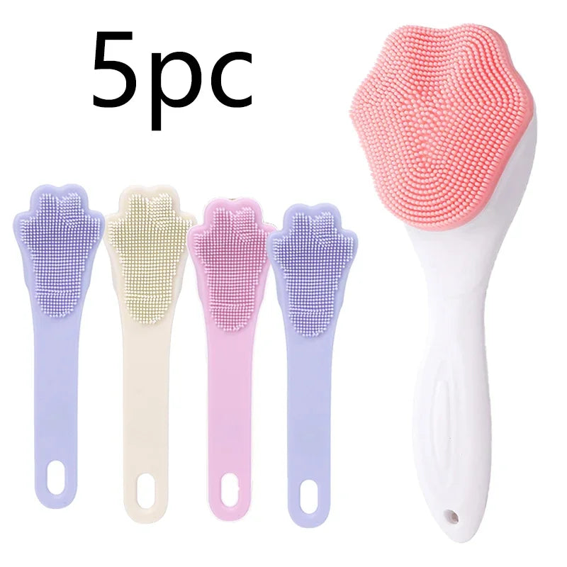 Soft Silicone Facial Cleansing Brush 2 in 1 Silicone Face Mask Brush & Face Scrubber For Exfoliating Massaging Remove Blackhead 🚚 Livraison rapide en 8 à 12 jours ouvrés depuis la France FelizShop