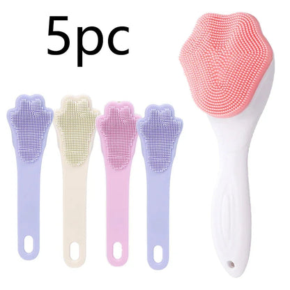 Soft Silicone Facial Cleansing Brush 2 in 1 Silicone Face Mask Brush & Face Scrubber For Exfoliating Massaging Remove Blackhead 🚚 Livraison rapide en 8 à 12 jours ouvrés depuis la France FelizShop