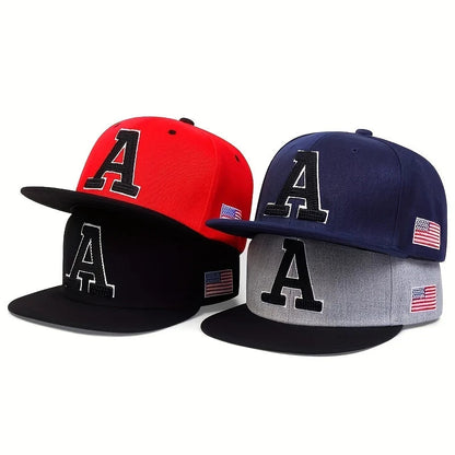 Fashion Men Hip Hop Cap A Letter Embroidery Baseball Caps cotton Snapback Hat Adult adjustment Outdoor Casual Sun Hats Bone 🚚 Livraison rapide FelizShop