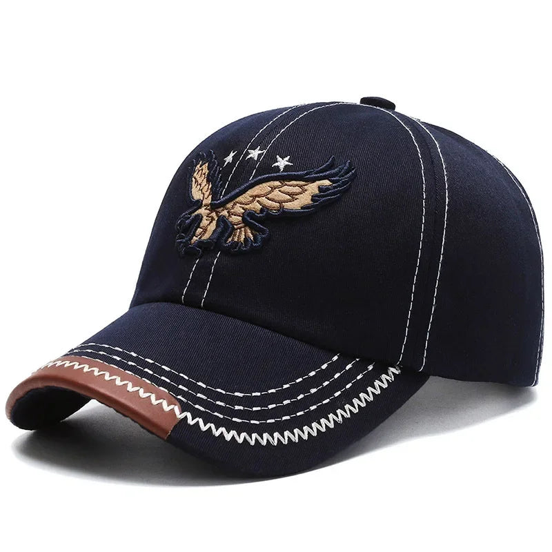 Casquette baseball homme & femme quatre saisons — Broderie aigle — Style coréen tendance — Casquette couple décontractée anti-UV🚚 Livraison rapide FelizShop