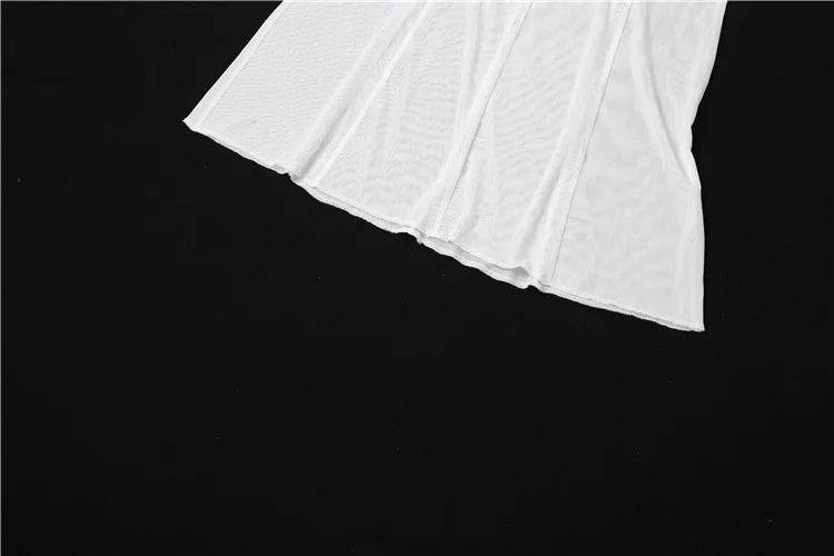 Robe longue en mesh élégante Nibber pour femmes — Mode sexy transparente — Robe maxi pour soirée, fête, streetwear — Nouveauté 2023 🚚 Livraison rapide en 8 à 12 jours ouvrés depuis la France FelizShop