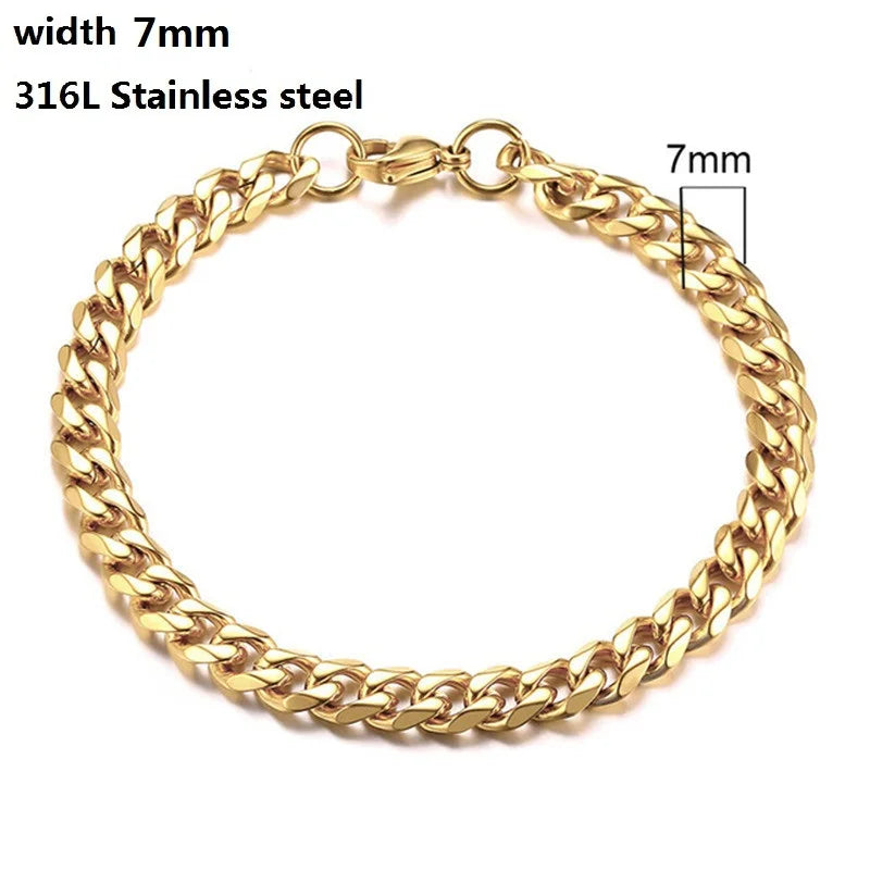 Bracelet Chaîne Cubaine en Acier Inoxydable 316L – Style Figaro Unisexe – Bijou Vintage & Tendance🚚 Livraison rapide en 8 à 12 jours ouvrés depuis la France FelizShop