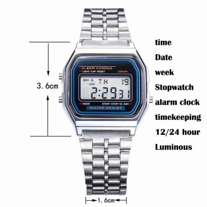 Montre Digitale LED 2025 – Sport & Waterproof – Unisexe, Style Moderne & Finition Dorée🚚 Livraison rapide en 8 à 12 jours ouvrés depuis la France FelizShop