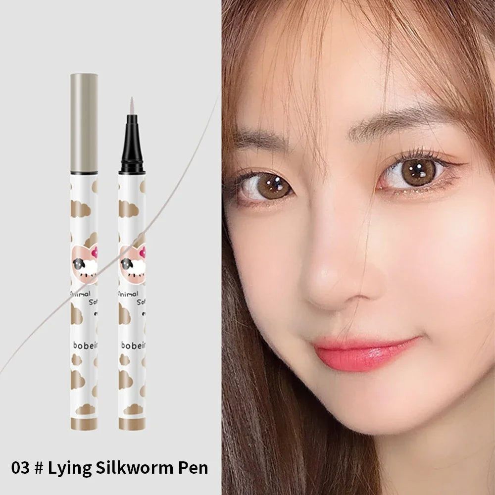 Eyeliner Liquide Waterproof – Noir & Brun | Séchage Rapide, Effet Lying Silkworm pour Regard Agrandi🚚 Livraison rapide FelizShop