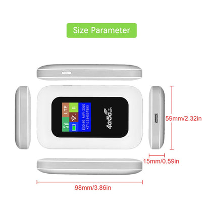 Routeur 4G LTE Portable avec Carte SIM – Hotspot WiFi Mobile Sans Fil | Modem Nomade pour Voyage, Maison ou Bureau
🚚Livraison gratuite rapide et sécurisée FR FelizShop