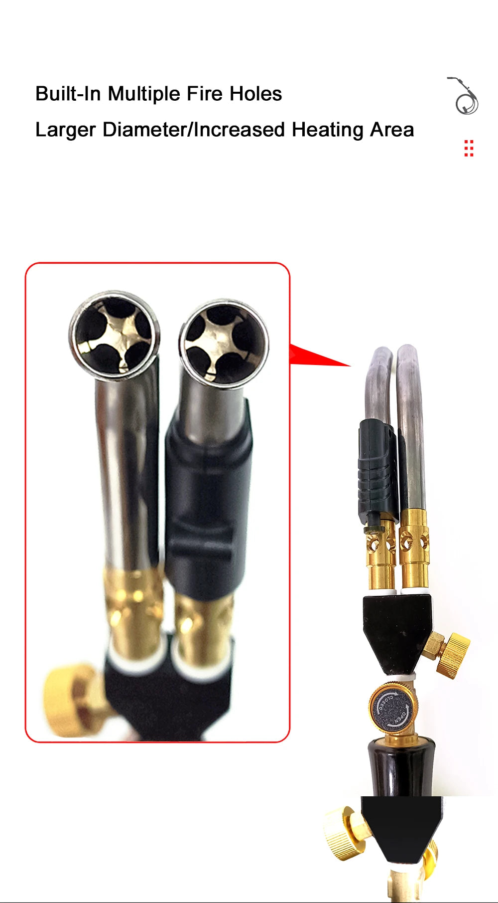 Chalumeau Propane Double Jets 3600℉ avec Allumage Électronique FelizShop
