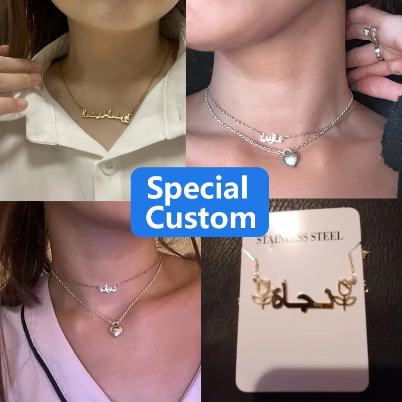 Collier Personnalisé avec Prénom en Arabe – Acier Inoxydable – Cadeau Unique & Élégant 🚚 Livraison rapide en 8 à 12 jours ouvrés depuis la France FelizShop
