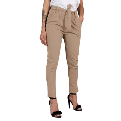 Pantalon femme 2024 – Pantalon slim décontracté en chiffon léger, taille haute, idéal pour le printemps, l’été et l’automne. Disponible en noir, kaki et vert.🚚Livraison gratuite rapide et sécurisé FR FelizShop