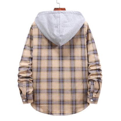 Chemise à Carreaux à Capuche pour Homme – Style Décontracté & Urbain – Manches Longues🚚 Livraison rapide en 8 à 12 jours ouvrés depuis la France FelizShop