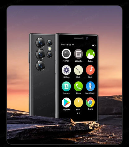 Smartphone mini original SERVO S24 – Téléphone portable 4G Android 10.0 avec reconnaissance faciale, GPS, écran 3", 2 Go RAM / 16 Go ROM, batterie 2000 mAh.🚚Livraison gratuite rapide et sécurisé FR FelizShop