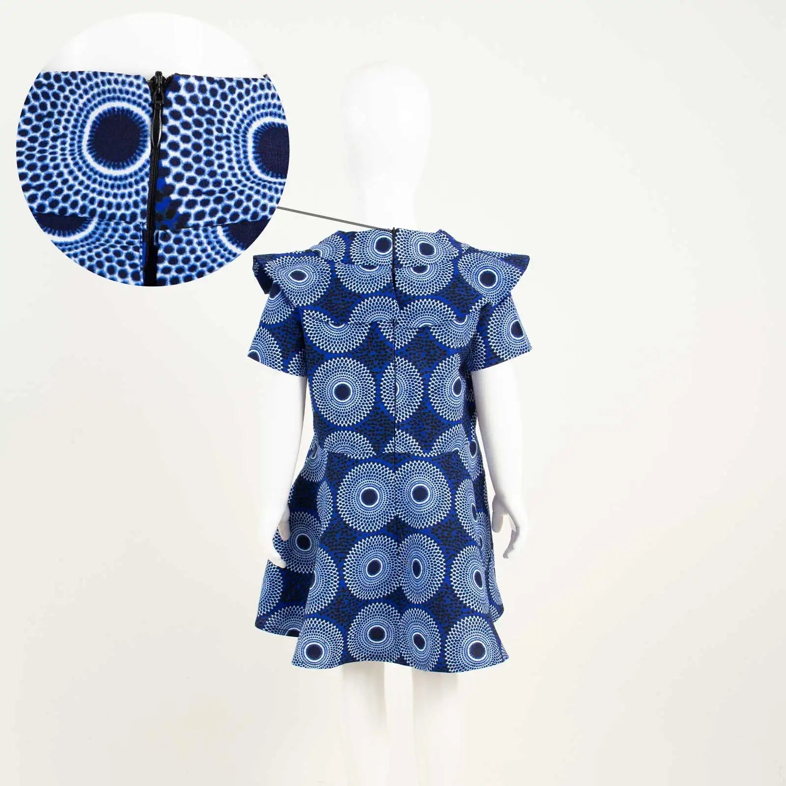 Robe Africaine Fille – Imprimé Wax Dashiki à Volants Été FelizShop