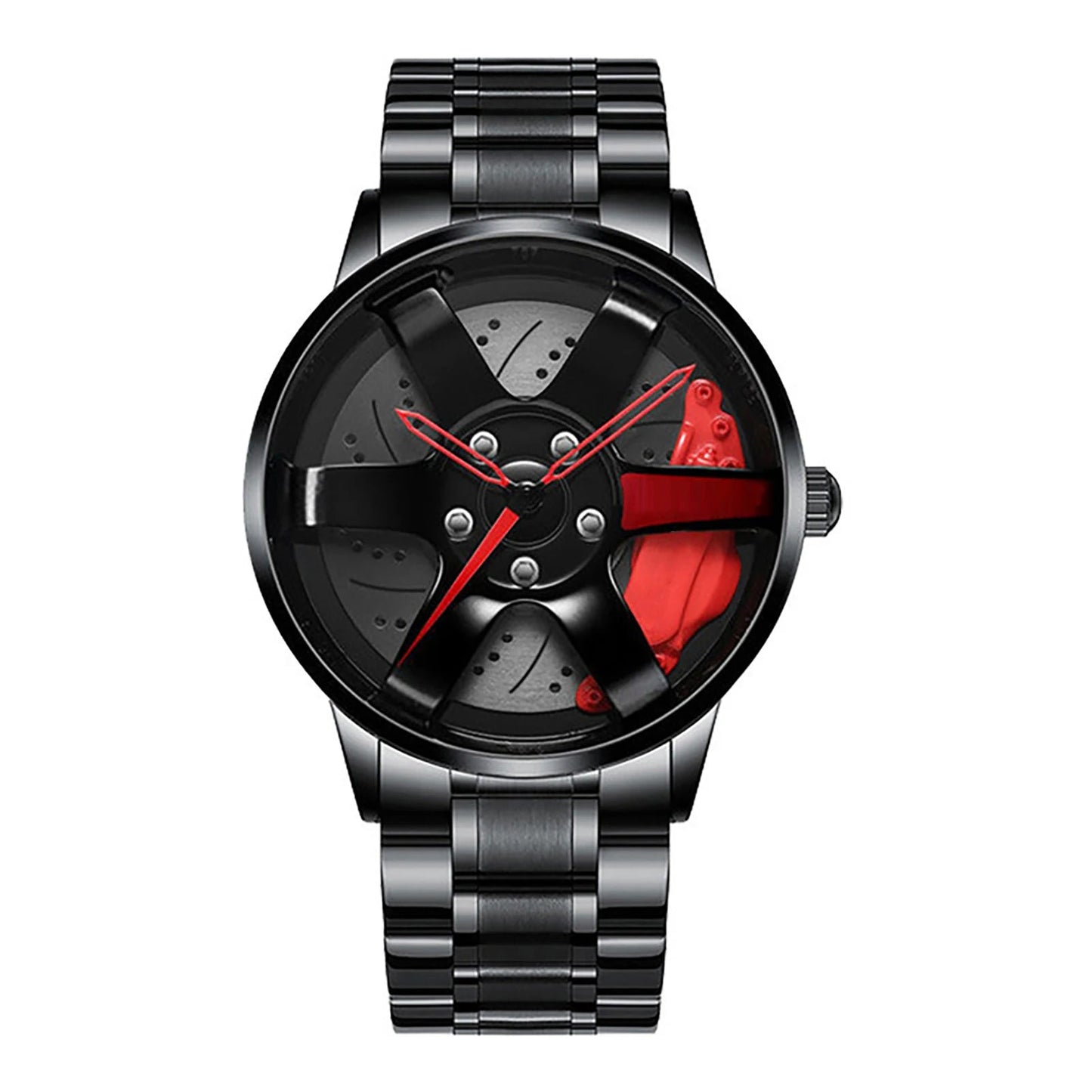 Montre Homme Sport Luxe – Quartz Acier Inoxydable Design Jante de Voiture FelizShop