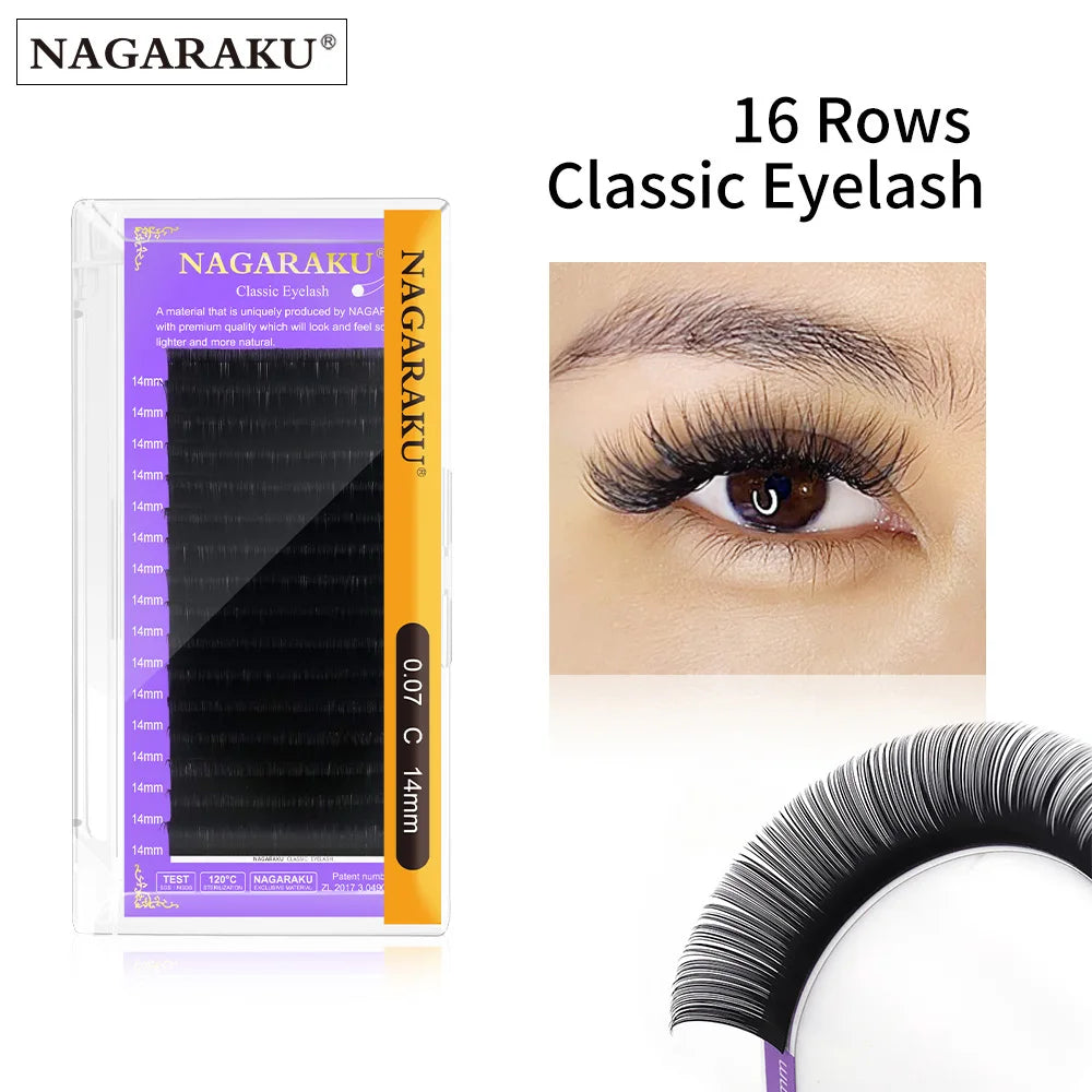 Extensions de Cils Individuels NAGARAKU – Cils Naturels Doux en Soie Synthétique | Haute Qualité Maquillage Pro🚚 Livraison rapide FelizShop