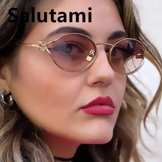 vintage small oval alloy sunglasses women new fashion brand elegant sexy sun glasses ladies trendy driving gradient shades uv400 🚚 Livraison rapide en 8 à 12 jours ouvrés depuis la France FelizShop