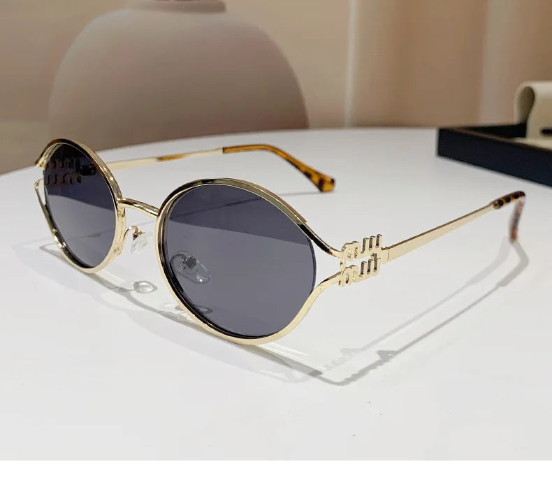 vintage small oval alloy sunglasses women new fashion brand elegant sexy sun glasses ladies trendy driving gradient shades uv400 🚚 Livraison rapide en 8 à 12 jours ouvrés depuis la France FelizShop