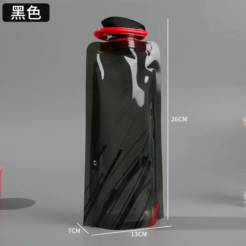 Gourde souple pliable portable 700 ml — Sac d’eau réutilisable pour activités outdoor — Avec mousqueton 🚚 Livraison rapide en 8 à 12 jours ouvrés depuis la France FelizShop