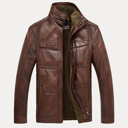 veste homme Marron pour Homme – Doublée Polaire, Style Motard🚚Livraison rapide gratuite et sécurisée FelizShop