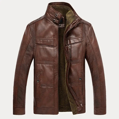 veste homme Marron pour Homme – Doublée Polaire, Style Motard🚚Livraison rapide gratuite et sécurisée FelizShop