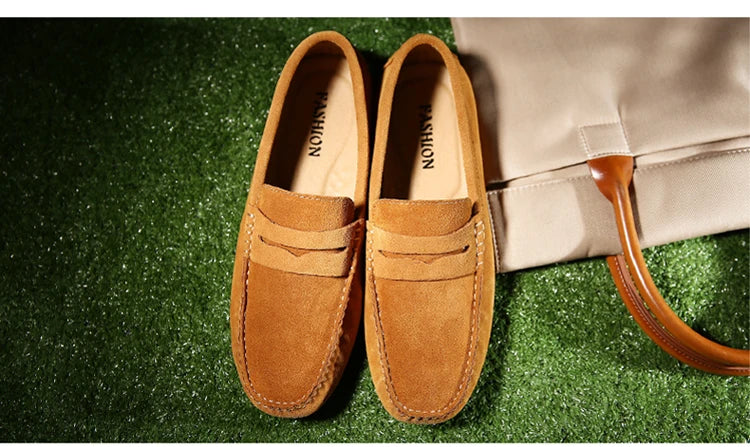 Chaussures homme 38–50 – Chaussures décontractées en cuir véritable – Mocassins tendance pour homme – Slip-on, chaussures plates pour conduite🚚 Livraison rapide en 8 à 12 jours ouvrés depuis la France FelizShop