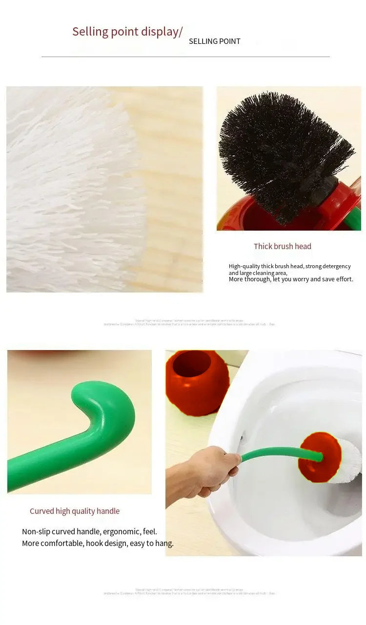 Brosse WC Cerise – Brosse Toilettes Design avec Support Original FelizShop