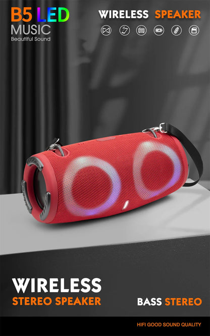 Enceinte Bluetooth Portable Étanche 100W – Son Puissant avec Lumières RGB Colorées, Subwoofer Sans Fil, Stéréo 360° Surround, TWS & Radio FM  🚚 Livraison rapide en 8 à 12 jours ouvrés depuis la France ou nos entr FelizShop