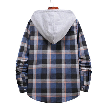 Chemise à Carreaux à Capuche pour Homme – Style Décontracté & Urbain – Manches Longues🚚 Livraison rapide en 8 à 12 jours ouvrés depuis la France FelizShop