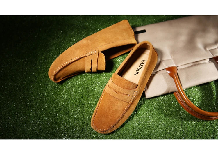 Chaussures homme 38–50 – Chaussures décontractées en cuir véritable – Mocassins tendance pour homme – Slip-on, chaussures plates pour conduite🚚 Livraison rapide en 8 à 12 jours ouvrés depuis la France FelizShop