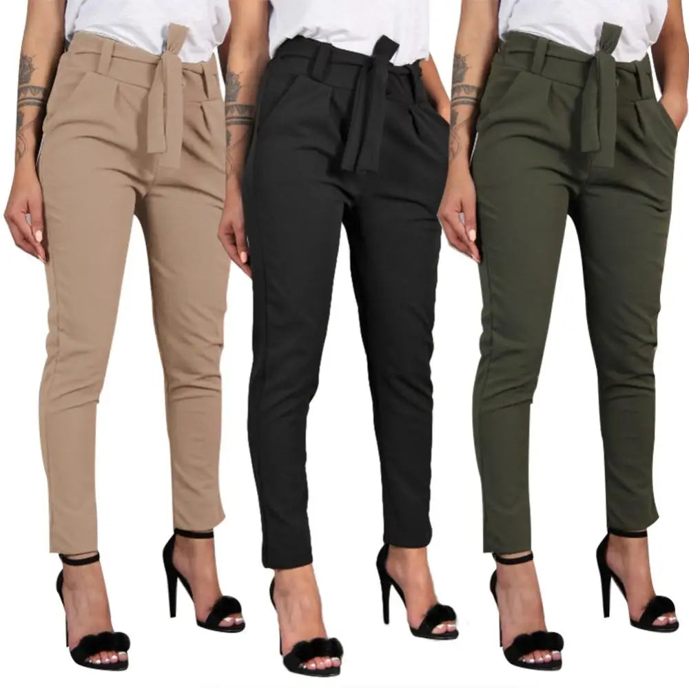 Pantalon femme 2024 – Pantalon slim décontracté en chiffon léger, taille haute, idéal pour le printemps, l’été et l’automne. Disponible en noir, kaki et vert.🚚Livraison gratuite rapide et sécurisé FR FelizShop