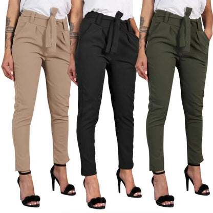 Pantalon femme 2024 – Pantalon slim décontracté en chiffon léger, taille haute, idéal pour le printemps, l’été et l’automne. Disponible en noir, kaki et vert.🚚Livraison gratuite rapide et sécurisé FR FelizShop