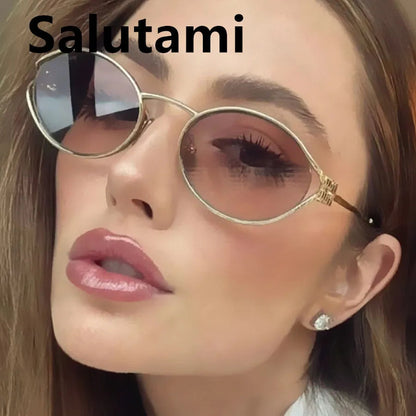 vintage small oval alloy sunglasses women new fashion brand elegant sexy sun glasses ladies trendy driving gradient shades uv400 🚚 Livraison rapide en 8 à 12 jours ouvrés depuis la France FelizShop