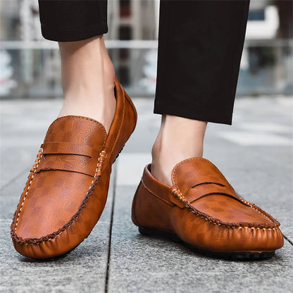 Mocassins Homme Cuir – Chaussures Décontractées à Enfiler | Loafers Style Bateau Haut de Gamme (Taille 38 à 47)🚚 Livraison rapide en 8 à 12 jours ouvrés depuis la France FelizShop