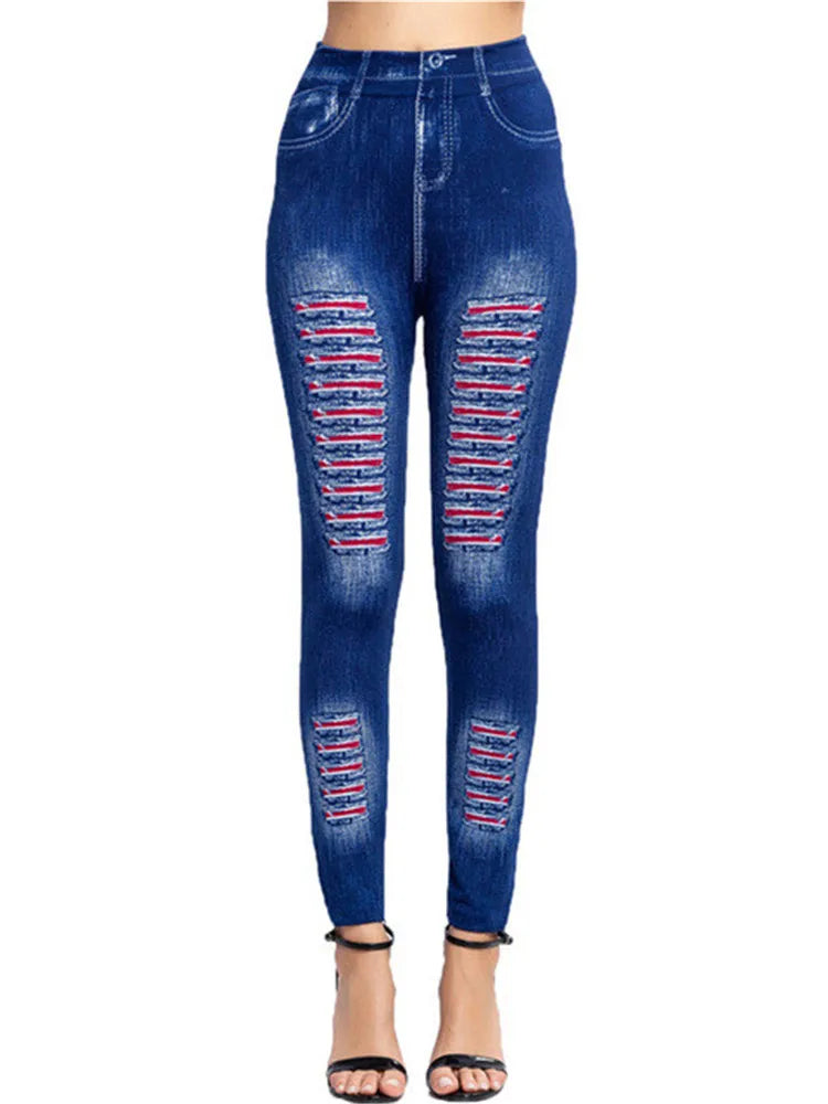 YRRETY – Leggings de sport femme effet jean, sans couture, extensibles et imprimés. Taille haute, parfaits pour l’été, le running, la salle de sport ou un look décontracté push-up.🚚Livraison gratuite rapide et sé FelizShop