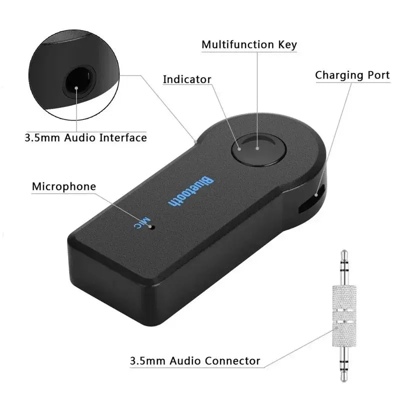 Adaptateur Bluetooth 5.0 2-en-1 – Récepteur & Émetteur Jack 3.5mm – Pour Voiture, Casque & Audio Sans Fil 🚚 Livraison rapide en 8 à 12 jours ouvrés depuis la France ou nos entrepôts européens 🇫🇷
✨ Suivi d FelizShop