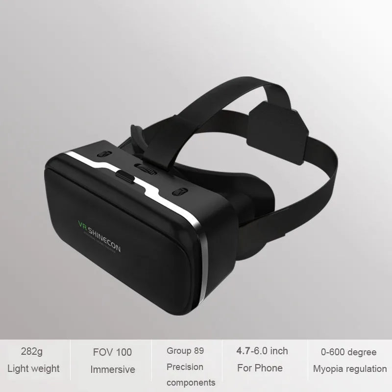 Casque VR Shinecon 10.0 – Lunettes de réalité virtuelle 3D pour smartphone. Vision binoculaire immersive, compatible jeux vidéo, films et applications VR.🚚Livraison gratuite rapide et sécurisé FR FelizShop