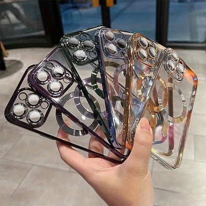 Coque Transparente Magnétique Luxe – iPhone 11 à 16 Pro Max | Compatible MagSafe & Anti-Choc🚚 Livraison rapide en 8 à 12 jours ouvrés depuis la France FelizShop